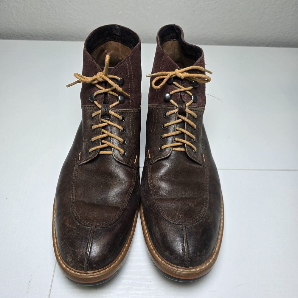 Clarks TOR Mens Size 11 Brown Leather Lace Up Boots Made in England